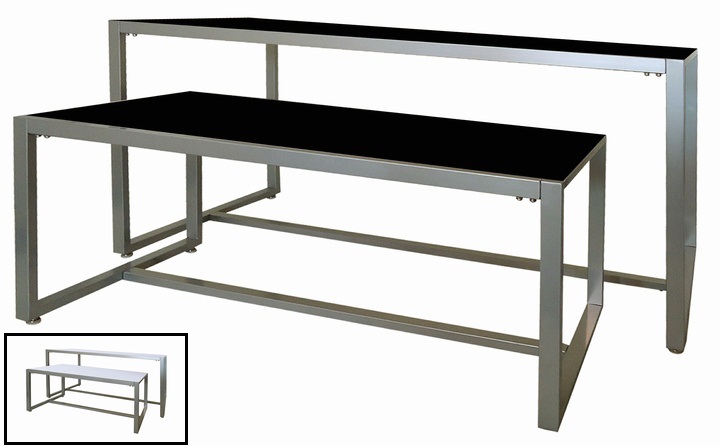Black - White Nesting Table Set
