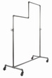Adjustable Height 2-Tier Pipe Frame Rolling Rack