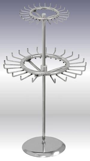 2-Tier Revolving Belt & Tie Rack