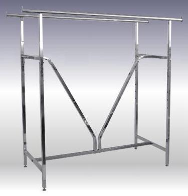 Double Bar Garment Rack with V-Brace