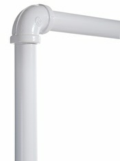 White Pipe Rolling Rack