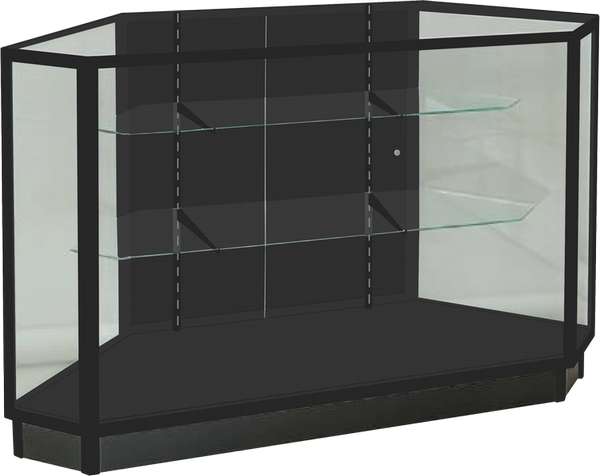 Black Large Corner Showcase