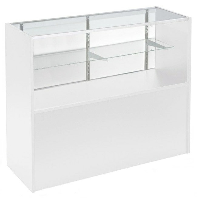 White 4 ft Half Vision Showcase