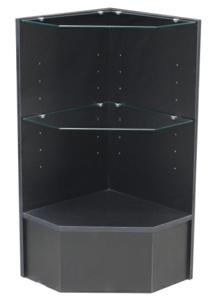 Black Pentagon Corner Showcase