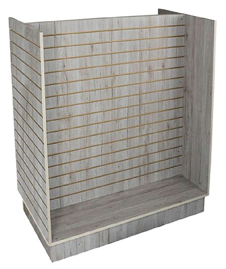 Barnwood Slatwall Gondola H-Display Fixture