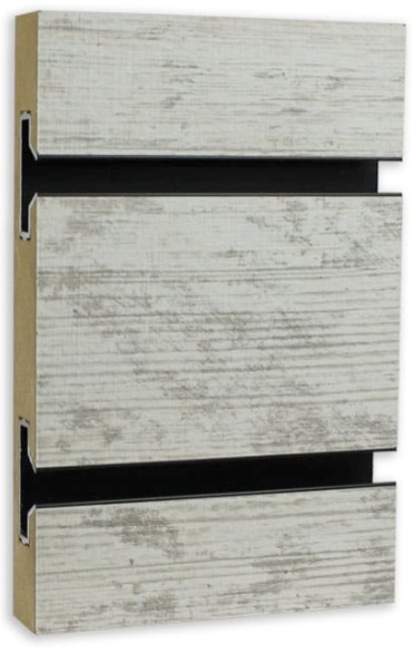 White Barnwood Textured Slatwall