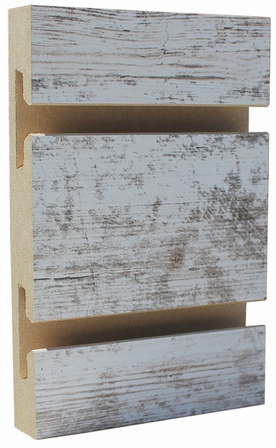 Whitewash Wood Fence Melamine Textured Slatwall